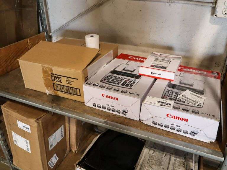 (2) Cannon MPIIDX Calculators, Innovera Calculator And Box Of Receipt Rolls - Roller Auctions