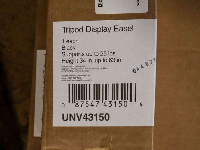 (3) Universal Tripod Display Easels - Roller Auctions