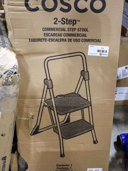 (3) Costco Step Stools and Deflecto Folding Cart - Roller Auctions