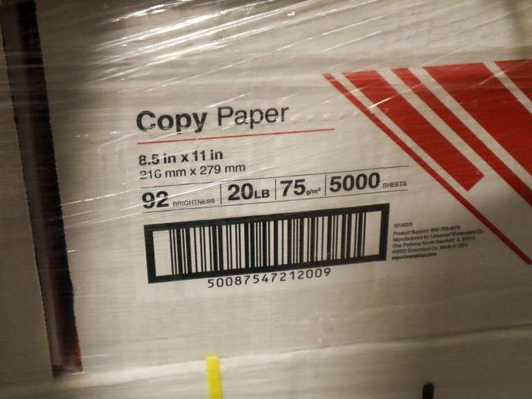 Pallet Of Universal Copy Paper, 8.5" x 11" - Roller Auctions
