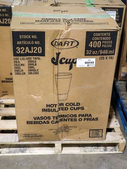 (3) Boxes of Dart 32AJ20 30oz Insulated Cups - Roller Auctions