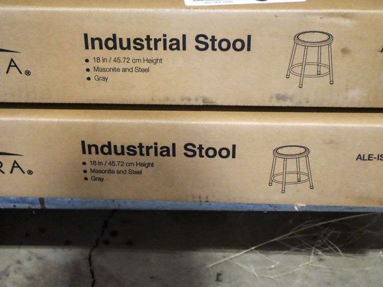 (2) Alera ALE-IS6618G Industrial Stools, 18" - Roller Auctions