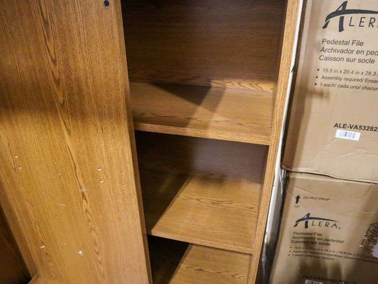 Wood Desk With Bookcase - Roller Auctions