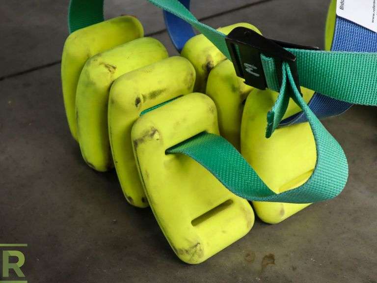 (7) New 10lbs Lead Weights, Yellow Vinyl Coated LaceThru Roller Auctions