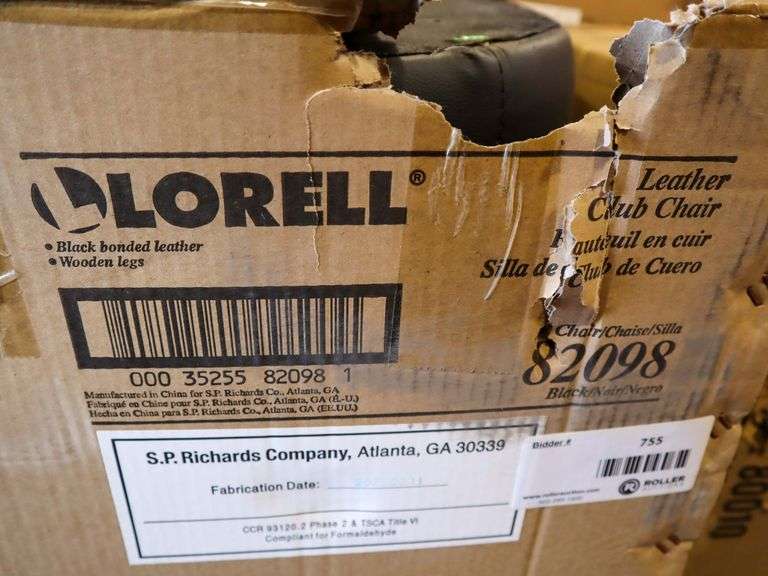 Lorell Leather Club Chair, 82098 - Roller Auctions