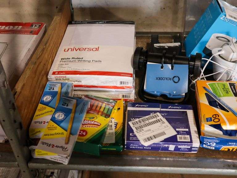 Shelf Of Office Supplies - Roller Auctions