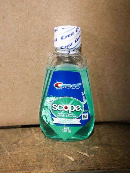 Box of Good Day Bar Soap And Box of 32ml Bottles of Crest Scope Mouthwash - Roller Auctions