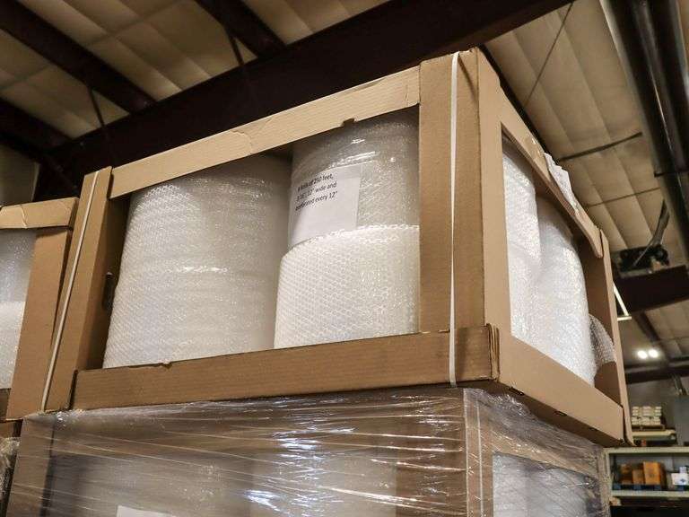 (16) New Rolls Of Bubble Wrap, Perforated Every 12", 250' Roll, 3/16" x 12" Wide - Roller Auctions