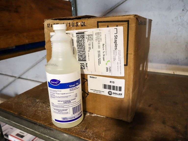 (12) 1 Quart Bottles Diversey Disinfectant Cleaner - Roller Auctions