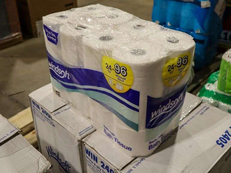 (2) Boxes Of Windsoft WIN2405 And (24) Mega Rolls Bath Tissue - Roller Auctions
