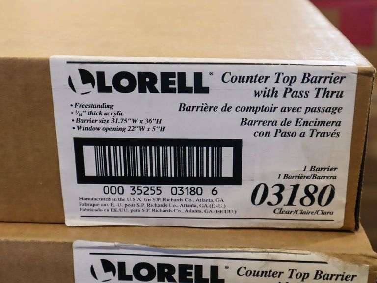 (4) Lorell Countertop Barriers With Pass Thru, 03180 - Roller Auctions