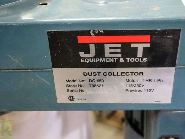 Jet DC650 Dust Collector, 1Hp Roller Auctions