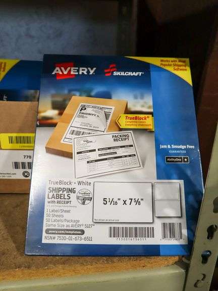 (13) Skilcraft Avery Shipping Labels, 5127 - Roller Auctions