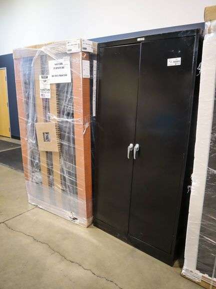 Alera & Alera ALE-C7218BK 2-Door Storage Cabinets (One Damaged) - Roller Auctions