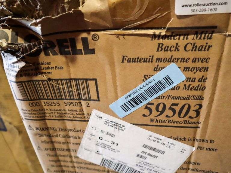 Lorell Modern Mid Back Chair, 59506 - Roller Auctions