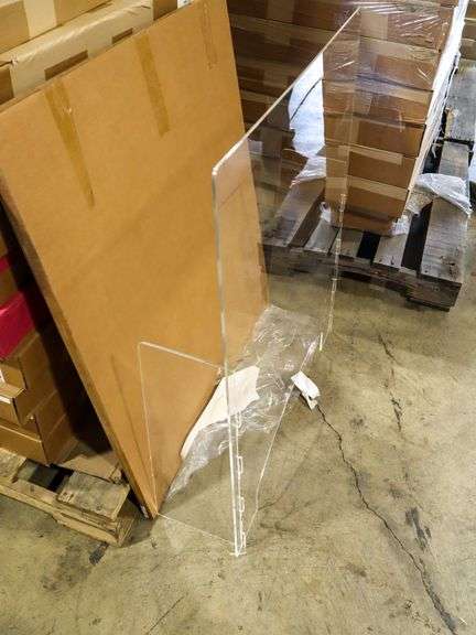 (2) Lorell Countertop Barriers With Pass Thru, 03180 - Roller Auctions
