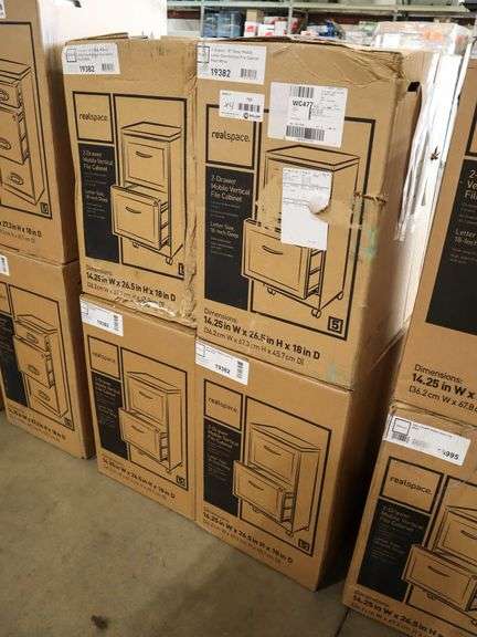 (4) Real Space Mobile File Cabinets - Roller Auctions