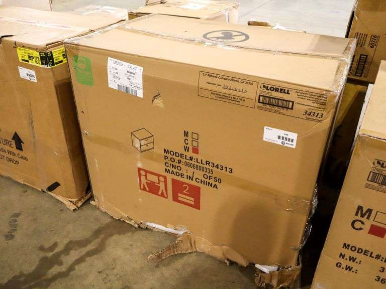 Lorell 2-Drawer Lateral With Lock, Walnut, 34313 - Roller Auctions
