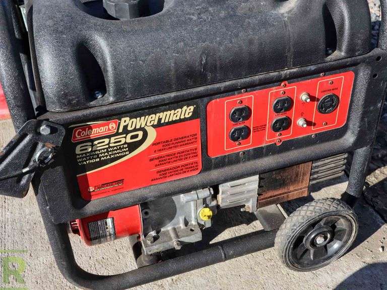 Coleman Powermate Generator, 6,250 Watt (Inoperable) Roller Auctions