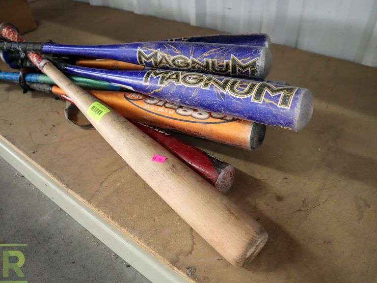 Stack of Baseball Bats Roller Auctions