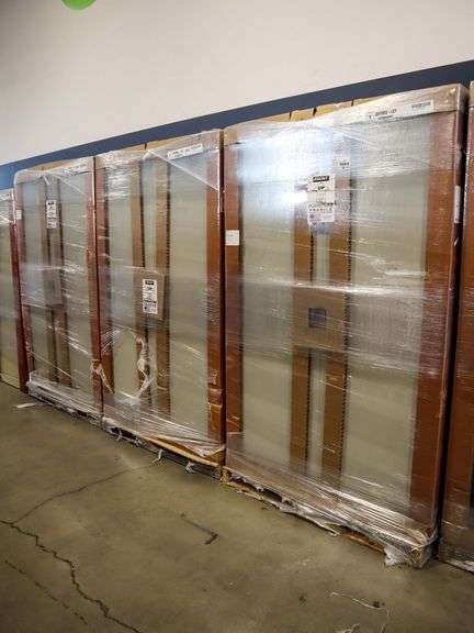 (3) Tennsco J2478SU-LGY 2-Door Storage Cabinets (One Damaged) - Roller Auctions