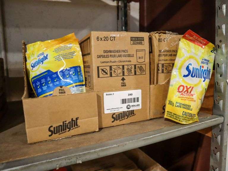 (18) 20 Count Sunlight Dishwasher Pacs - Roller Auctions