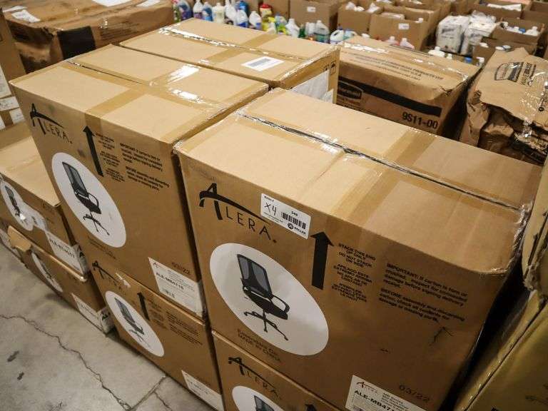 (4) Alera ALE-MB4718 MB Series Mid Back Chairs - Roller Auctions
