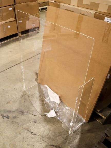 (2) Lorell Countertop Barriers With Pass Thru, 03180 - Roller Auctions