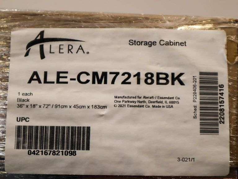 Alera & Alera ALE-C7218BK 2-Door Storage Cabinets (One Damaged) - Roller Auctions
