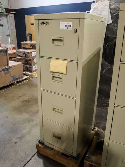 Fire King Turtle 4-Drawer Fire Proof Vertical Cabinet - Roller Auctions