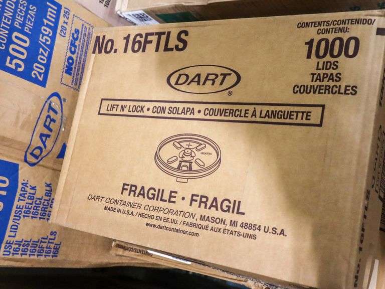 Pallet Of Dart Insulated Cups And Assorted Lids - Roller Auctions