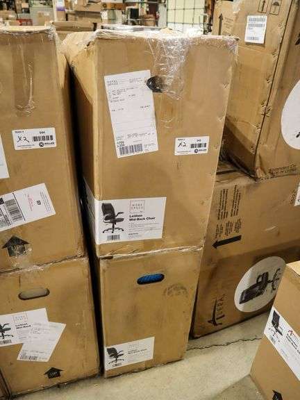 (2) Alera ALELT4219 Leithen Mid Back Chairs - Roller Auctions