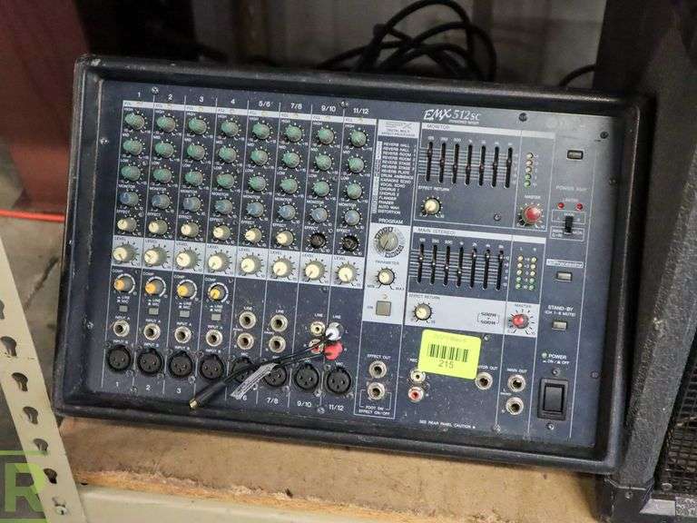 Yamaha EMX 512SC Powered Mixer With (2) Speaker Roller Auctions