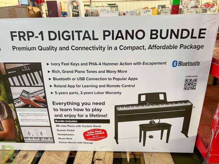 Roland FRP1 Digital Piano Bundle, 88 Key Piano, Sustain Pedal