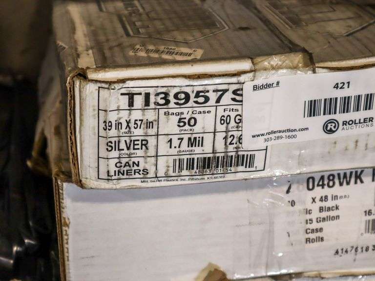 (4) Boxes Of Trash Bags, Assorted - Roller Auctions