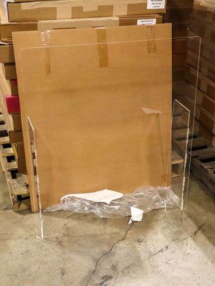 (2) Lorell Countertop Barriers With Pass Thru, 03180 - Roller Auctions