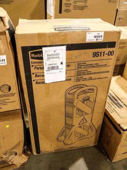 Rubbermaid 9S11-00 Portable Barrier - Roller Auctions