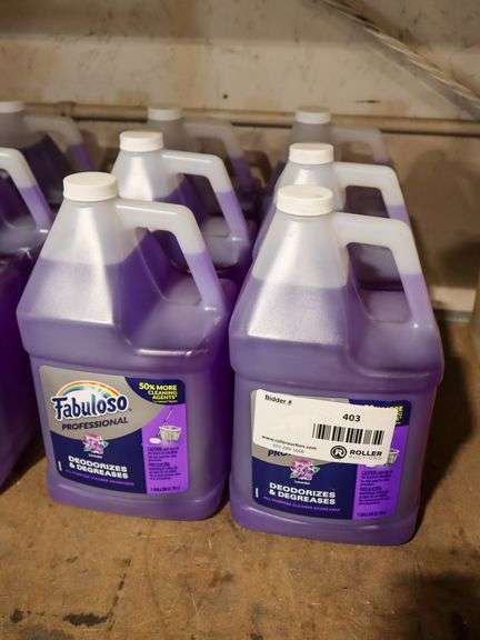 (6) 128 Fluid Ounce Bottles Fabuloso Cleaner Degreaser - Roller Auctions