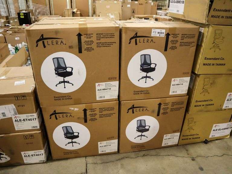 (4) Alera ALE-MB4718 MB Series Mid Back Chairs - Roller Auctions