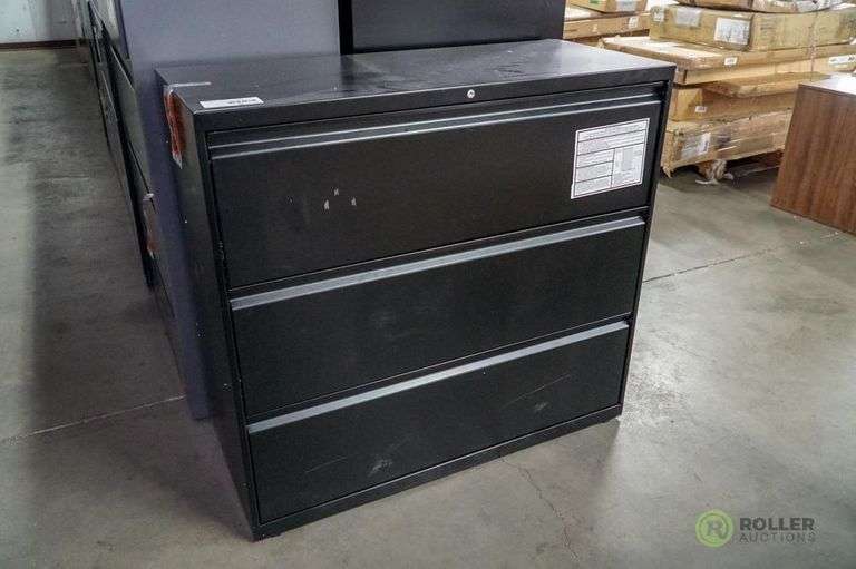 Alera ALELF4241BL 3Drawer Locking Lateral File With Keys