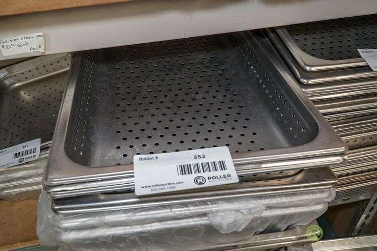 (15) 1/2 Size Stainless Steel Perforated Inserts - Roller Auctions