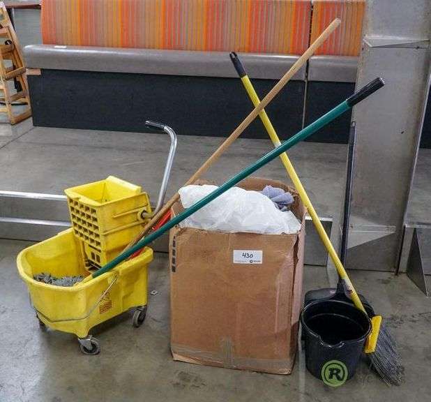 Mop Bucket, Rags and Brooms Roller Auctions