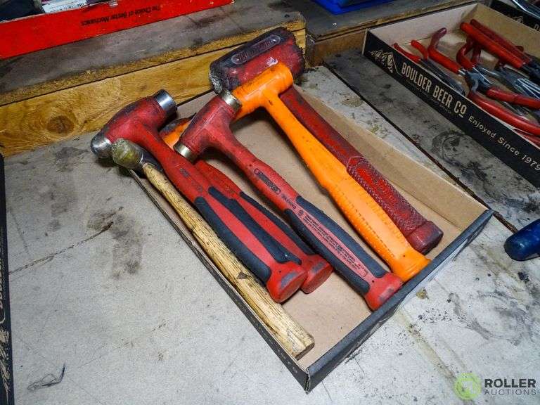 Tray of Snap On and Blue Point Hammers Roller Auctions