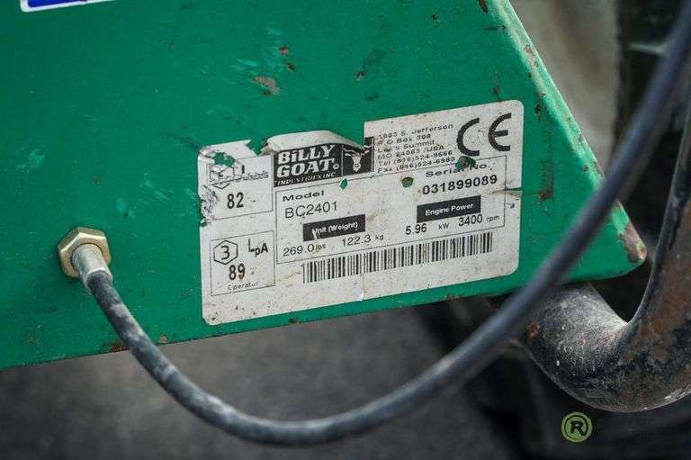 Billy Goat BC2401 Brush Cutter, 8Hp Gas Engine, 26in Cut Roller Auctions