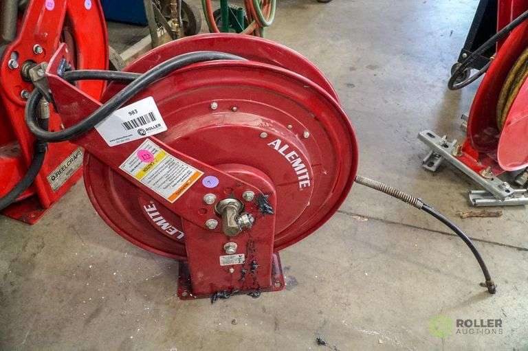 Alemite 7334B Hose Reel, Spring Return, Hose and Alemite 200 Grease