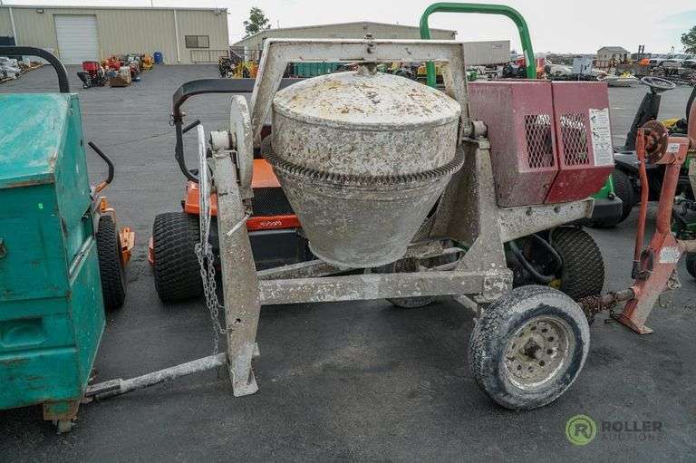 TowBehind Concrete Mixer, Honda Gas Engine Roller Auctions