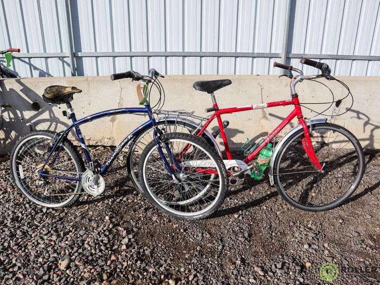 Diamond Back Road Bike and Schwinn Cruiser Bike Roller Auctions