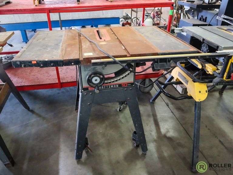 Craftsman 113.298240 10" Table Saw With Stand Roller Auctions