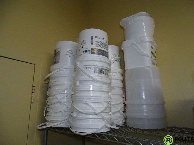 (4) Stacks of Plastic Buckets Roller Auctions
