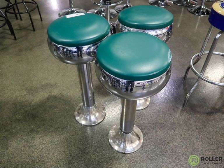 (3) Bar Stools (Floor Mounted) Roller Auctions